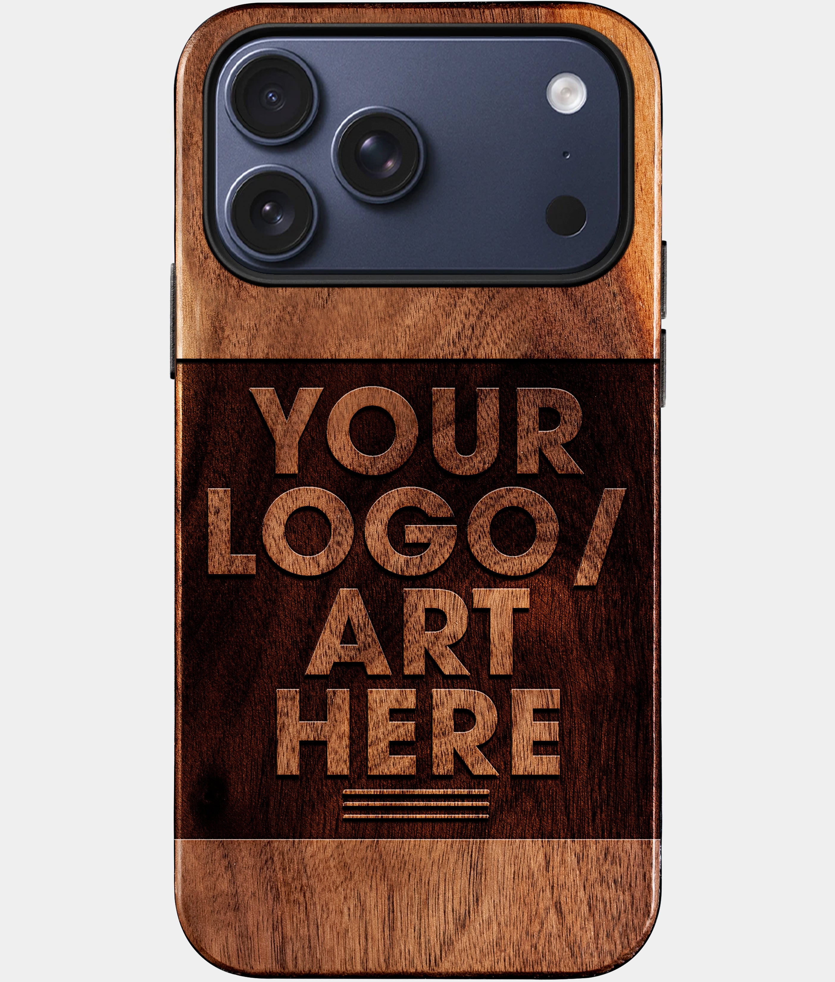Custom Wood iPhone 17 Pro Max Cover - Carved iPhone Cover
