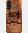 Eco-friendly Anaheim Ducks iPhone 17 Case - Carved Wood Custom Anaheim Ducks Gift For Him - Monogrammed Personalized iPhone 17 Cover By Aldergrove & Oak