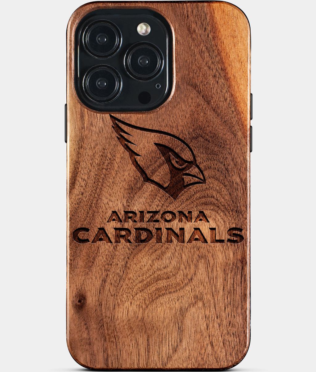 Custom Arizona Cardinals iPhone 15/15 Pro/15 Pro Max/15 Plus Case - Wood Arizona Cardinals Cover - Eco-friendly Arizona Cardinals iPhone 15 Case - Carved Wood Custom Arizona Cardinals Gift For Him - Monogrammed Personalized iPhone 15 Cover By Aldergrove & Oak