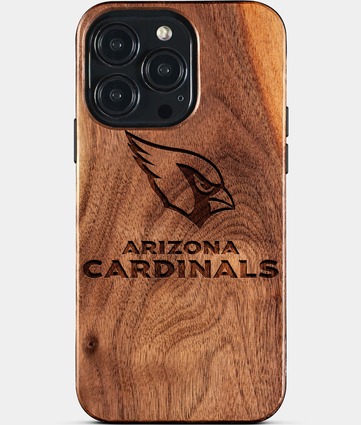 Custom Arizona Cardinals iPhone 15/15 Pro/15 Pro Max/15 Plus Case - Wood Arizona Cardinals Cover - Eco-friendly Arizona Cardinals iPhone 15 Case - Carved Wood Custom Arizona Cardinals Gift For Him - Monogrammed Personalized iPhone 15 Cover By Aldergrove & Oak