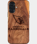 Eco-friendly Arizona Cardinals iPhone 17 Case - Carved Wood Custom Arizona Cardinals Gift For Him - Monogrammed Personalized iPhone 17 Cover By Aldergrove & Oak
