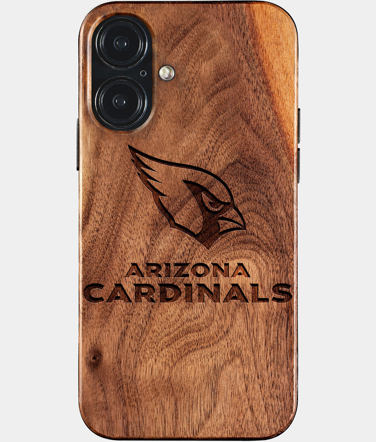 Eco-friendly Arizona Cardinals iPhone 17 Case - Carved Wood Custom Arizona Cardinals Gift For Him - Monogrammed Personalized iPhone 17 Cover By Aldergrove & Oak