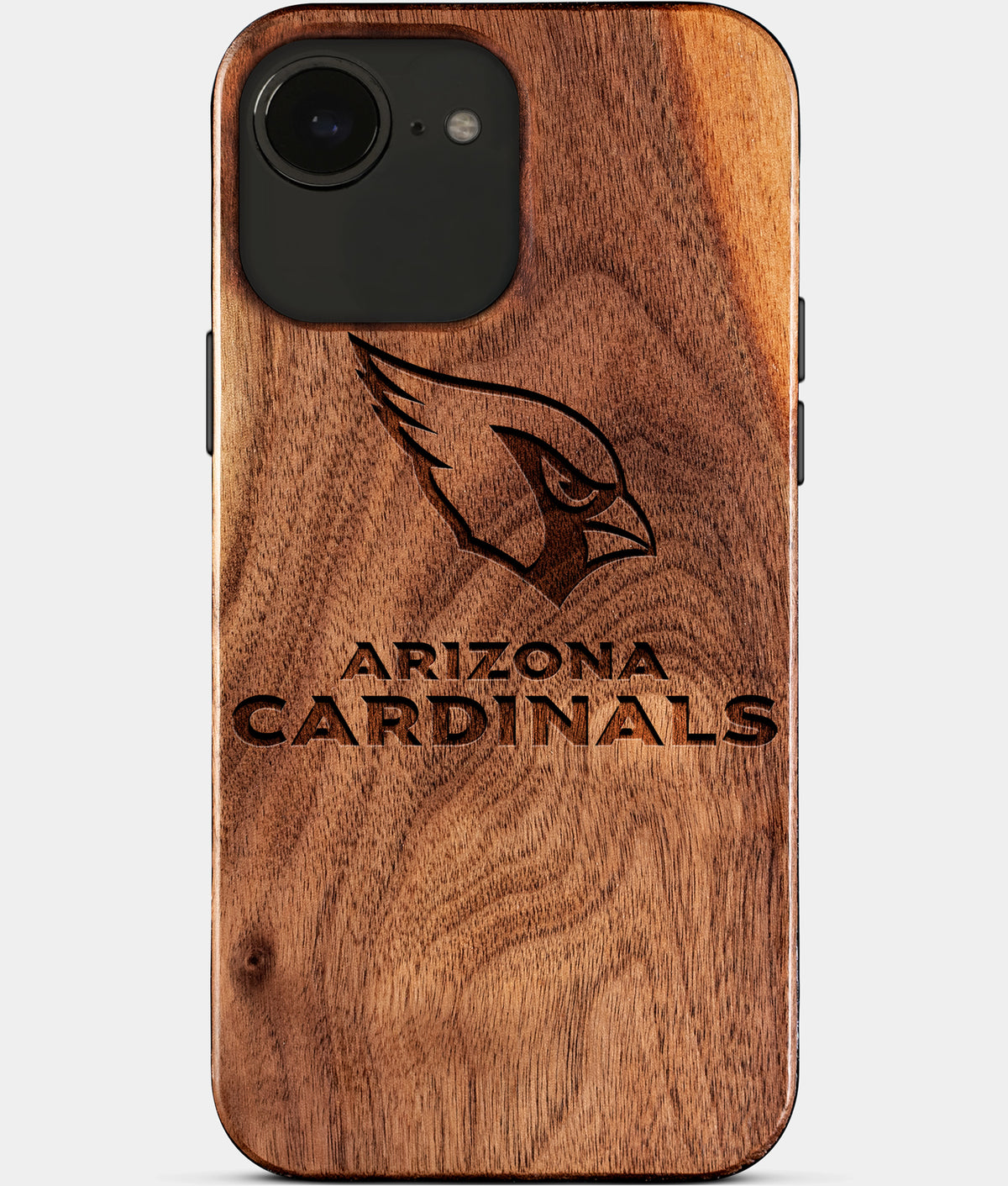 Eco-friendly Arizona Cardinals iPhone 17e Case - Carved Wood Custom Arizona Cardinals Gift For Him - Monogrammed Personalized iPhone 17e Cover By Aldergrove & Oak