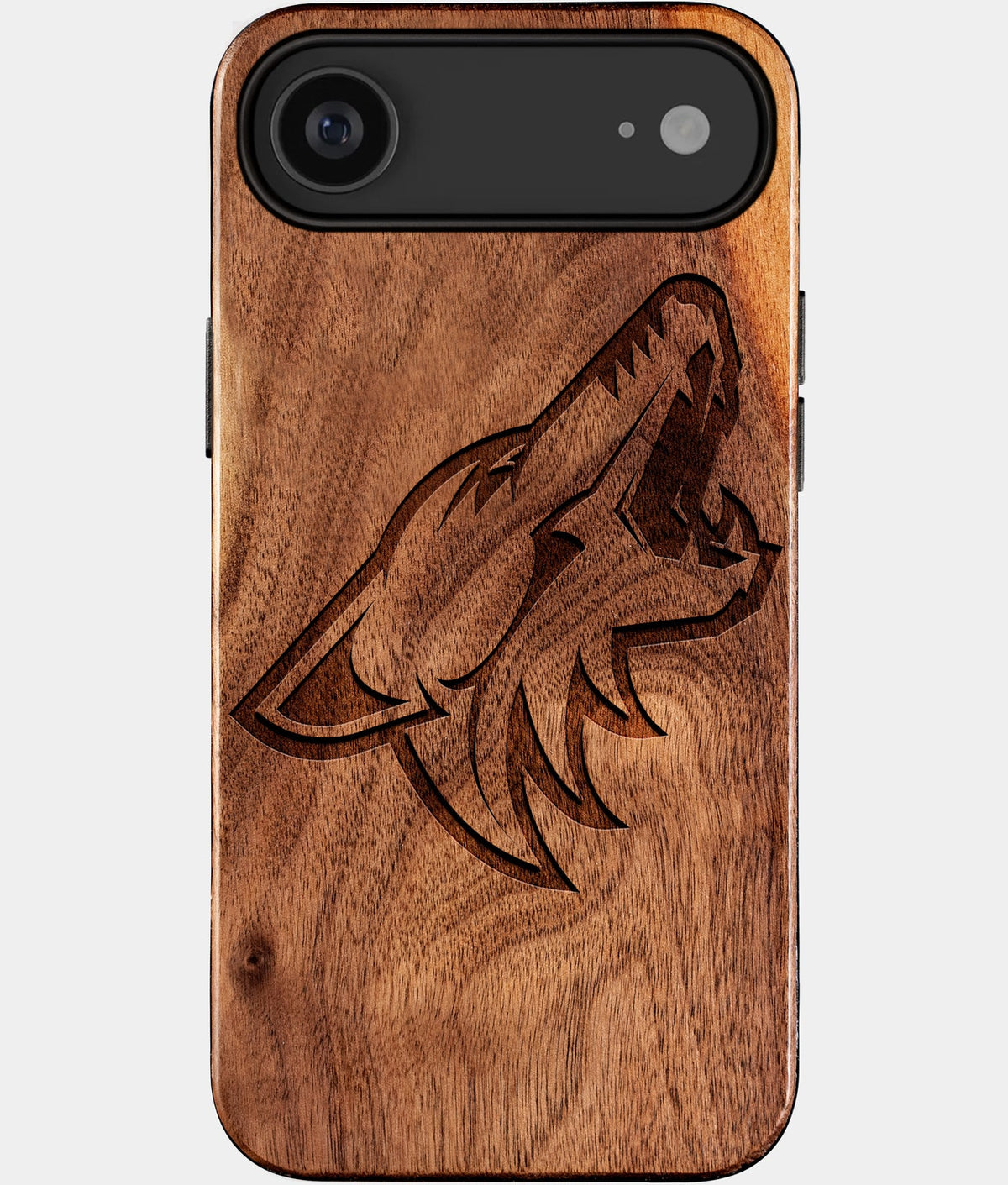 Eco-friendly Arizona Coyotes iPhone 17 Air Case - Carved Wood Custom Arizona Coyotes Gift For Him - Monogrammed Personalized iPhone 17 Air Cover By Aldergrove & Oak