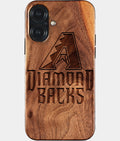 Eco-friendly Arizona Diamondbacks iPhone 17 Case - Carved Wood Custom Arizona Diamondbacks Gift For Him - Monogrammed Personalized iPhone 17 Cover By Aldergrove & Oak
