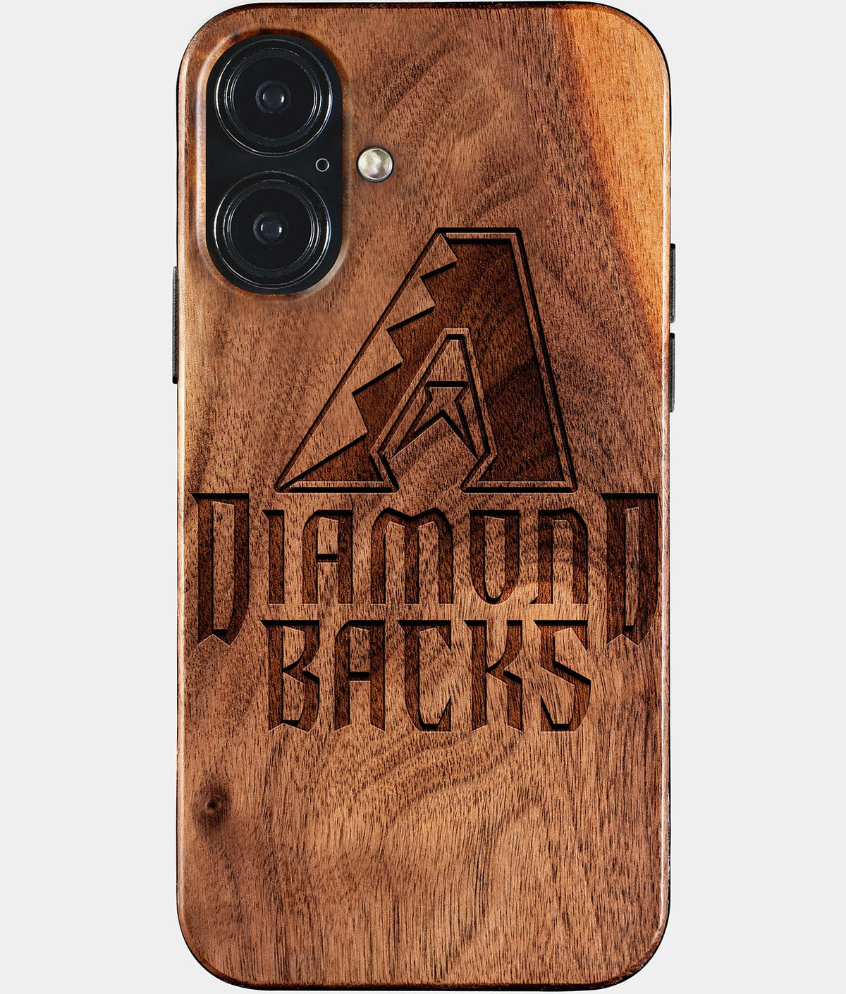 Eco-friendly Arizona Diamondbacks iPhone 17 Case - Carved Wood Custom Arizona Diamondbacks Gift For Him - Monogrammed Personalized iPhone 17 Cover By Aldergrove & Oak