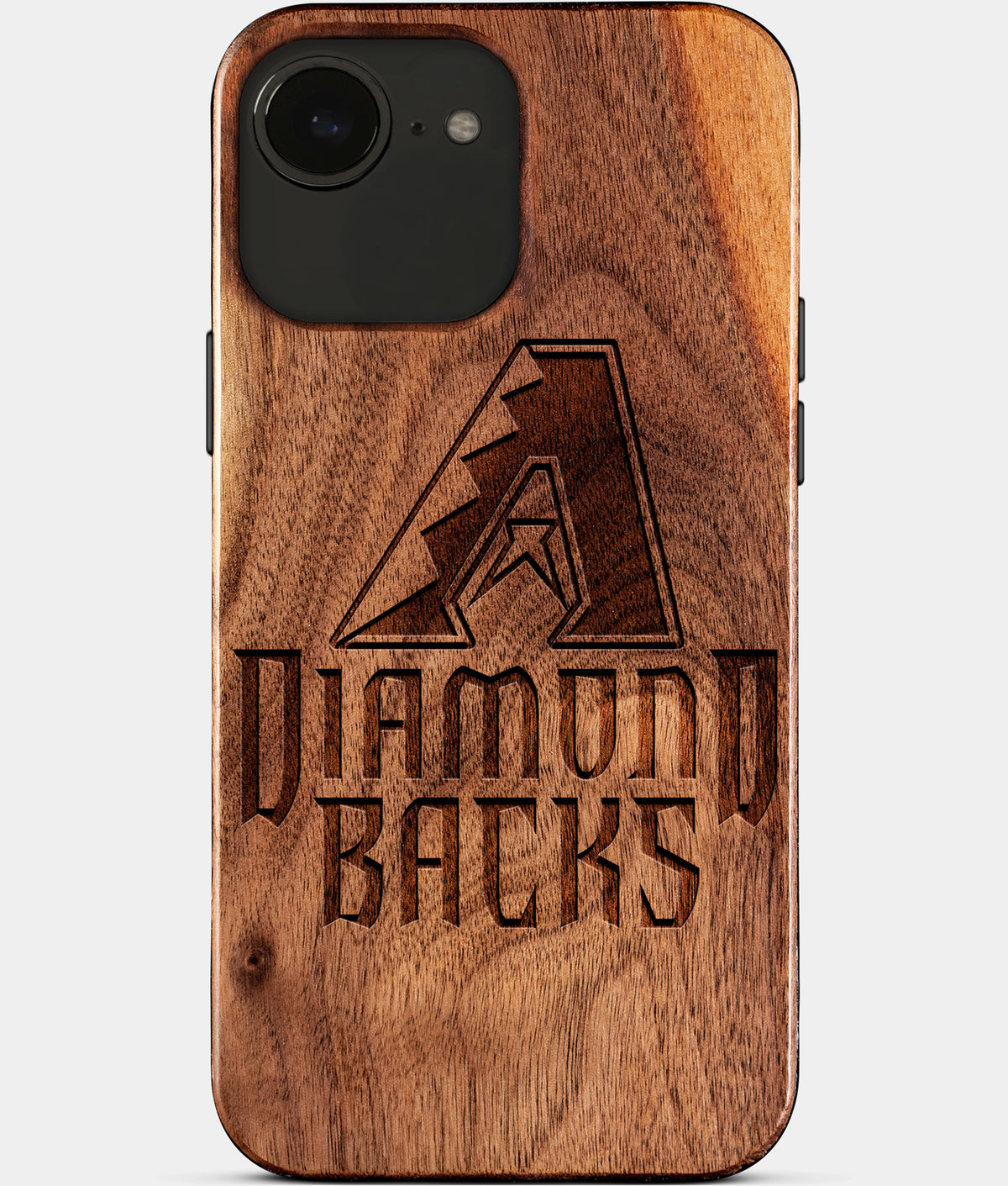 Eco-friendly Arizona Diamondbacks iPhone 17e Case - Carved Wood Custom Arizona Diamondbacks Gift For Him - Monogrammed Personalized iPhone 17e Cover By Aldergrove & Oak