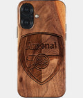 Eco-friendly Arsenal FC iPhone 17 Case - Carved Wood Custom Arsenal FC Gift For Him - Monogrammed Personalized iPhone 17 Cover By Aldergrove & Oak