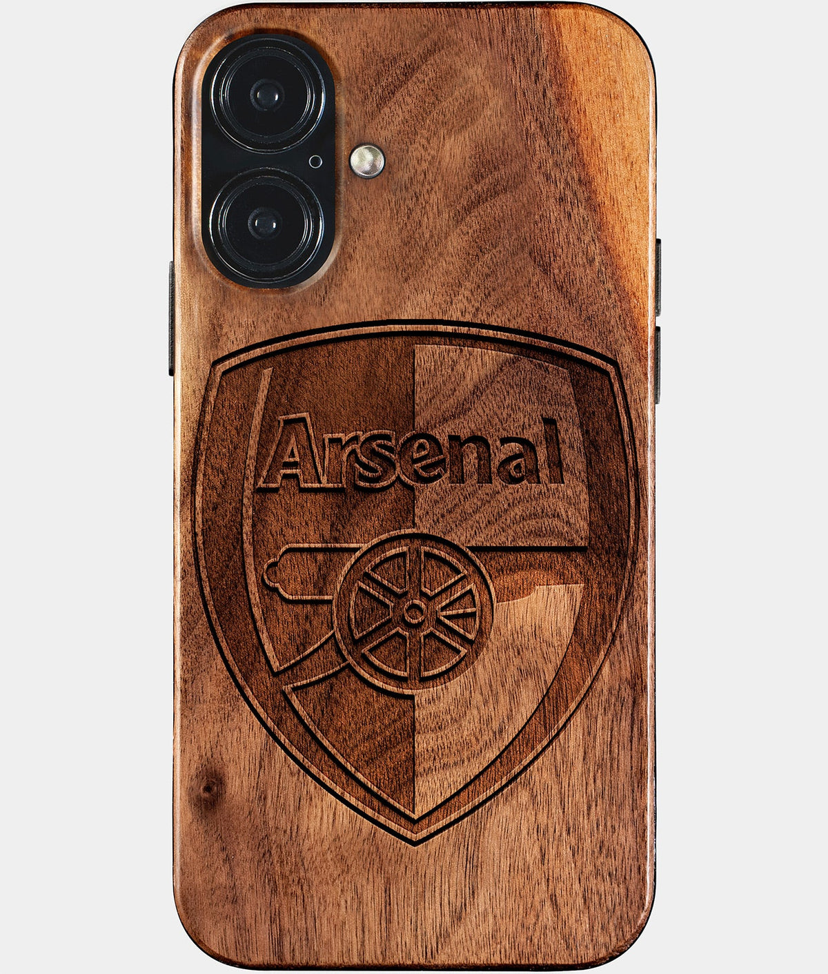 Eco-friendly Arsenal FC iPhone 17 Case - Carved Wood Custom Arsenal FC Gift For Him - Monogrammed Personalized iPhone 17 Cover By Aldergrove & Oak