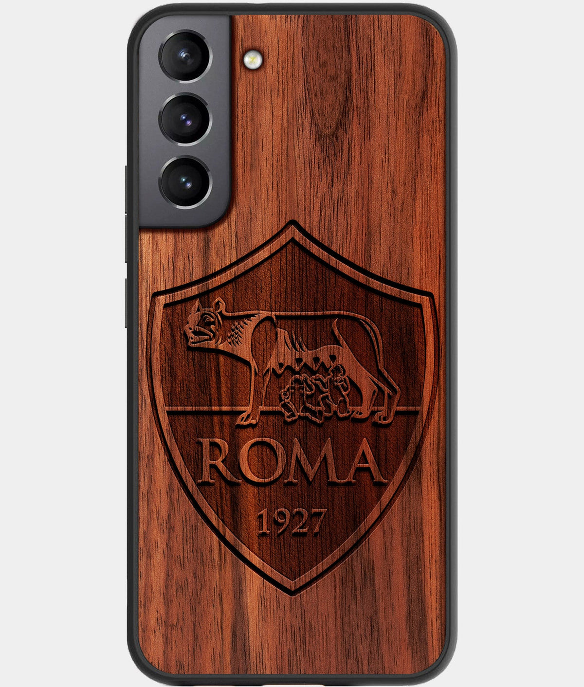 Best Wood A.S. Roma Samsung Galaxy S23 Case - Custom Engraved Cover - Aldergrove & Oak