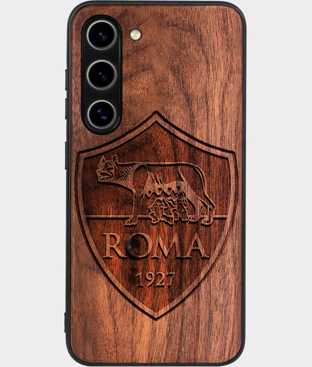 Best Wood A.S. Roma Galaxy S24 Case - Custom Engraved Cover - Aldergrove & Oak