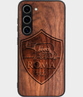 Best Wood A.S. Roma Samsung Galaxy S25 Case - Custom Engraved Cover - Aldergrove & Oak