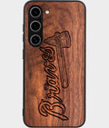 Best Wood Atlanta Braves Samsung Galaxy S24 Case - Custom Engraved Cover - Aldergrove & Oak