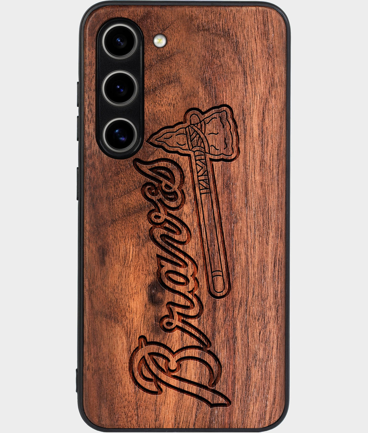 Best Wood Atlanta Braves Galaxy S26 Case - Custom Engraved Cover - Aldergrove & Oak