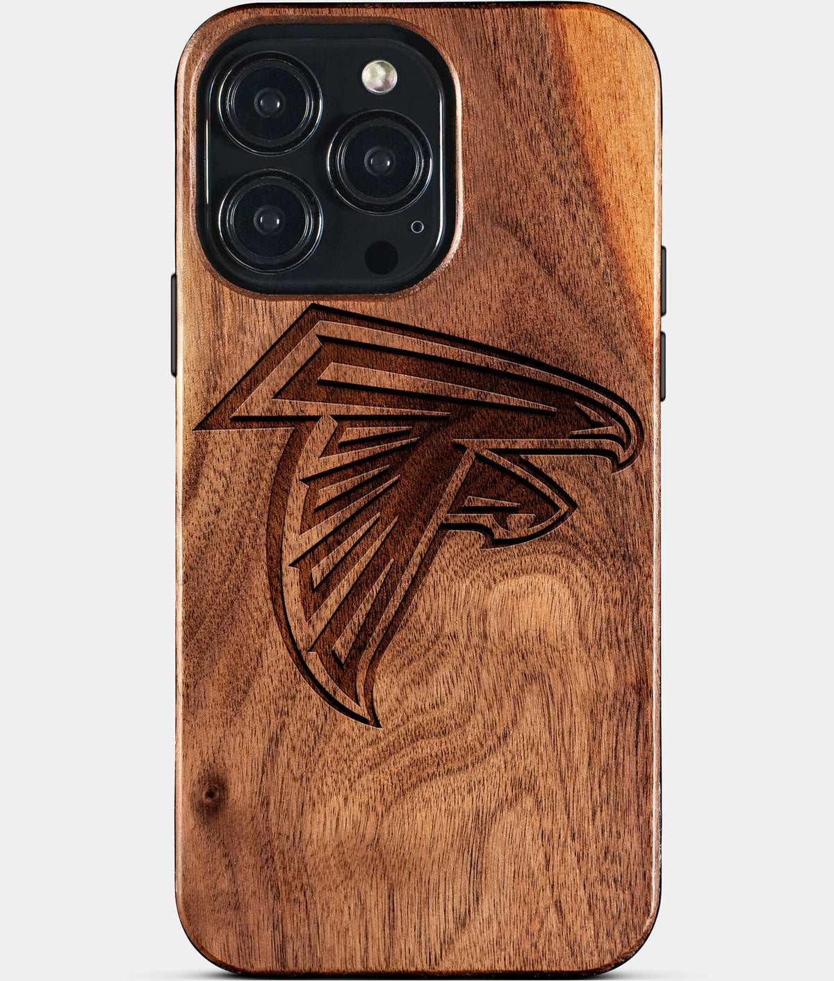 Custom Atlanta Falcons iPhone 15/15 Pro/15 Pro Max/15 Plus Case - Wood Falcons Cover - Eco-friendly Atlanta Falcons iPhone 15 Case - Carved Wood Custom Atlanta Falcons Gift For Him - Monogrammed Personalized iPhone 15 Cover By Aldergrove & Oak
