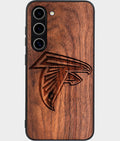 Best Wood Atlanta Falcons Samsung Galaxy S25 Case - Custom Engraved Cover - Aldergrove & Oak