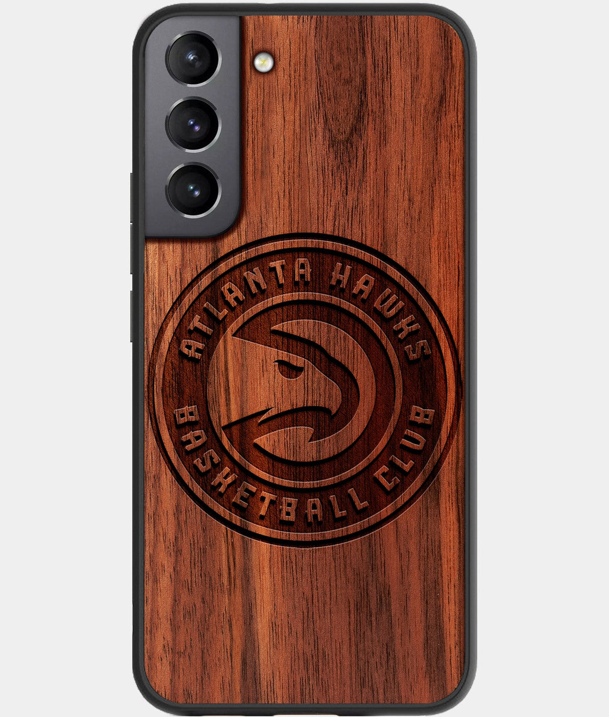 Best Wood Atlanta Hawks Samsung Galaxy S23 Case - Custom Engraved Cover - Aldergrove & Oak