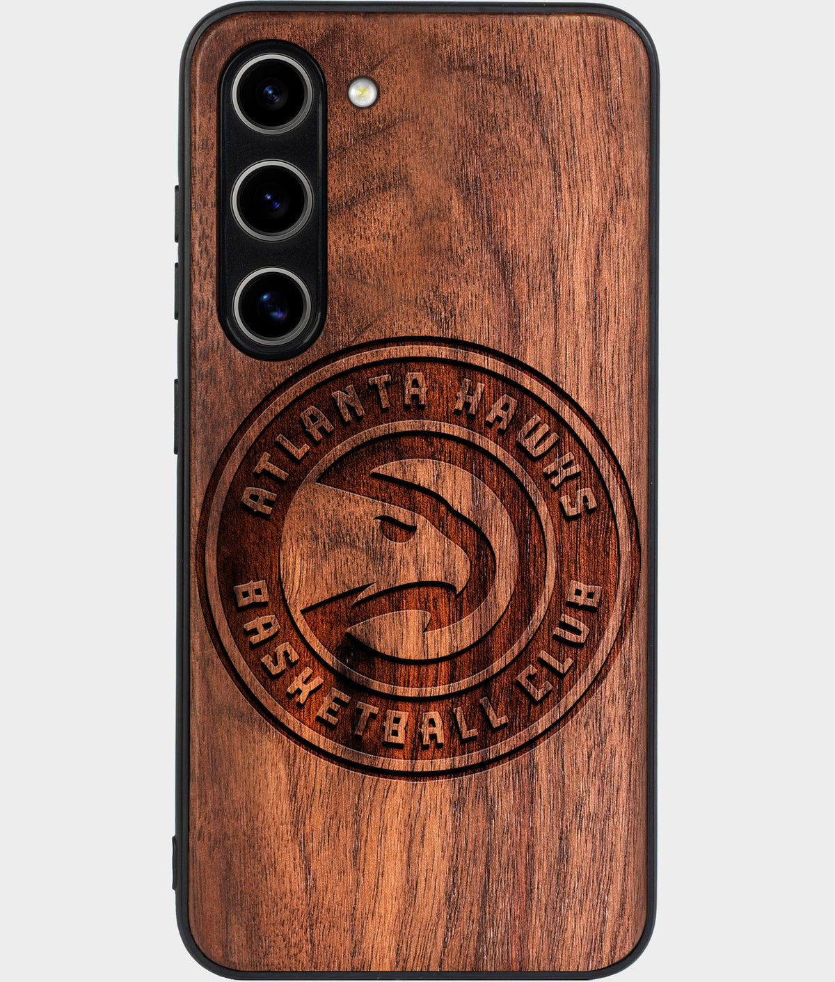 Best Wood Atlanta Hawks Samsung Galaxy S24 Case - Custom Engraved Cover - Aldergrove & Oak