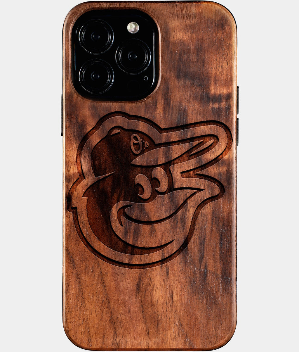 Custom Baltimore Orioles iPhone 16/16 Pro/16 Pro Max/16 Plus Case - Wood Orioles Cover - Eco-friendly Baltimore Orioles iPhone 16 Case - Carved Wood Custom Baltimore Orioles Gift For Him - Monogrammed Personalized iPhone 16 Cover By Aldergrove & Oak
