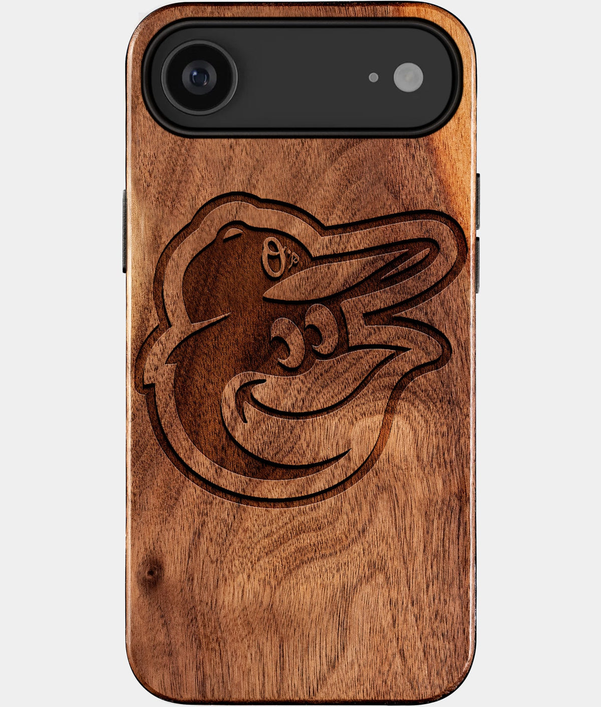 Eco-friendly Baltimore Orioles iPhone 17 Air Case - Carved Wood Custom Baltimore Orioles Gift For Him - Monogrammed Personalized iPhone 17 Air Cover By Aldergrove & Oak
