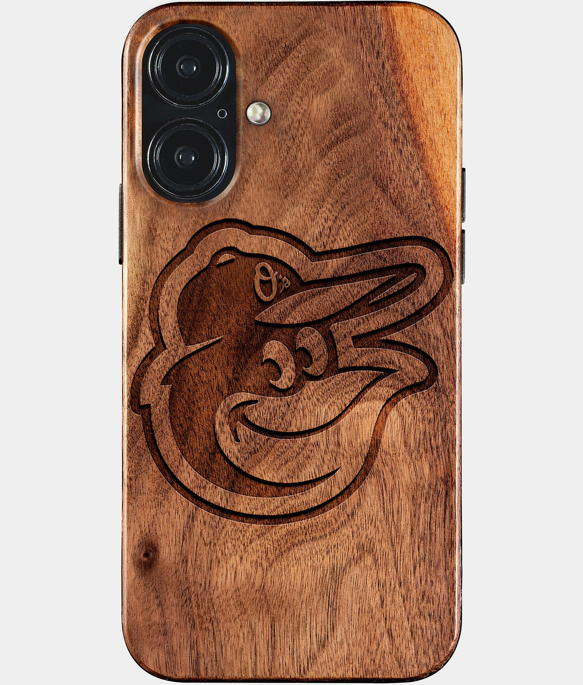 Eco-friendly Baltimore Orioles iPhone 17 Case - Carved Wood Custom Baltimore Orioles Gift For Him - Monogrammed Personalized iPhone 17 Cover By Aldergrove & Oak