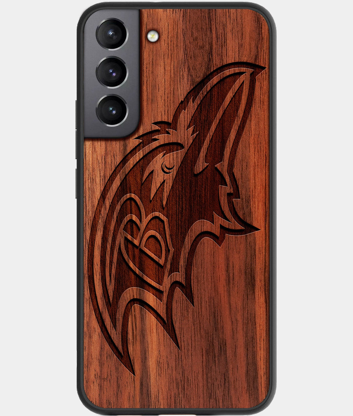 Best Wood Baltimore Ravens Galaxy S23 Case - Custom Engraved Cover - Aldergrove & Oak