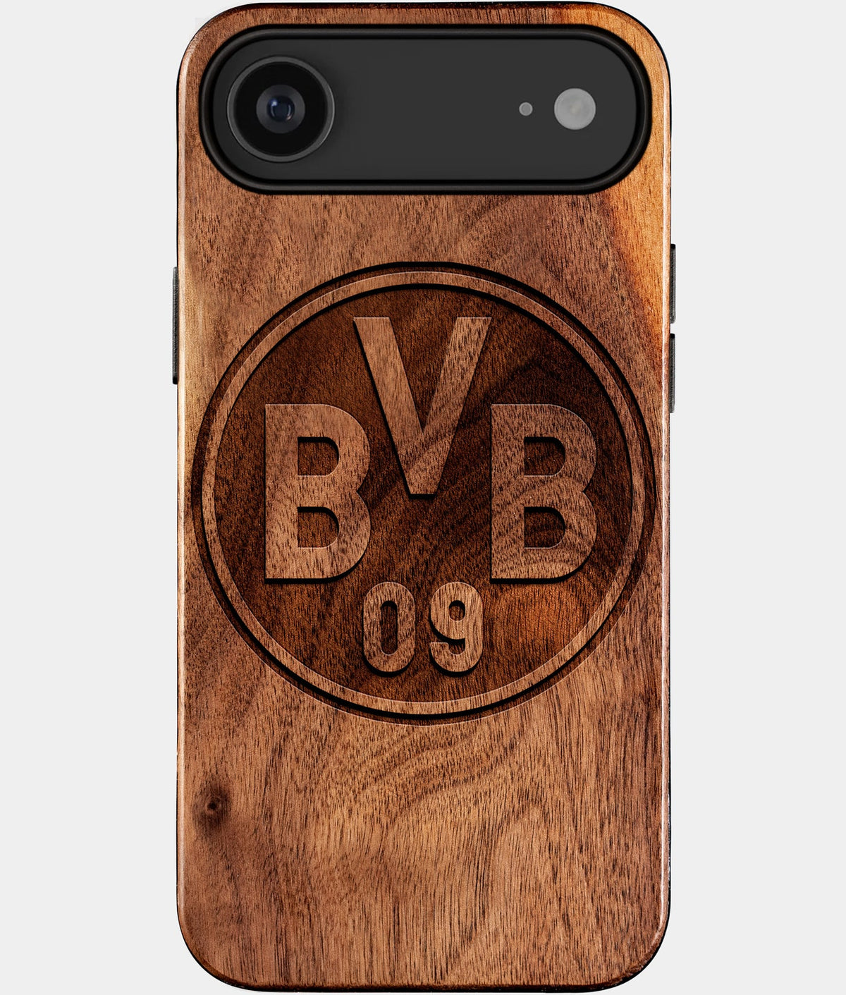 Eco-friendly Borussia Dortmund iPhone 17 Air Case - Carved Wood Custom Borussia Dortmund Gift For Him - Monogrammed Personalized iPhone 17 Air Cover By Aldergrove & Oak