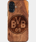 Eco-friendly Borussia Dortmund iPhone 17 Case - Carved Wood Custom Borussia Dortmund Gift For Him - Monogrammed Personalized iPhone 17 Cover By Aldergrove & Oak