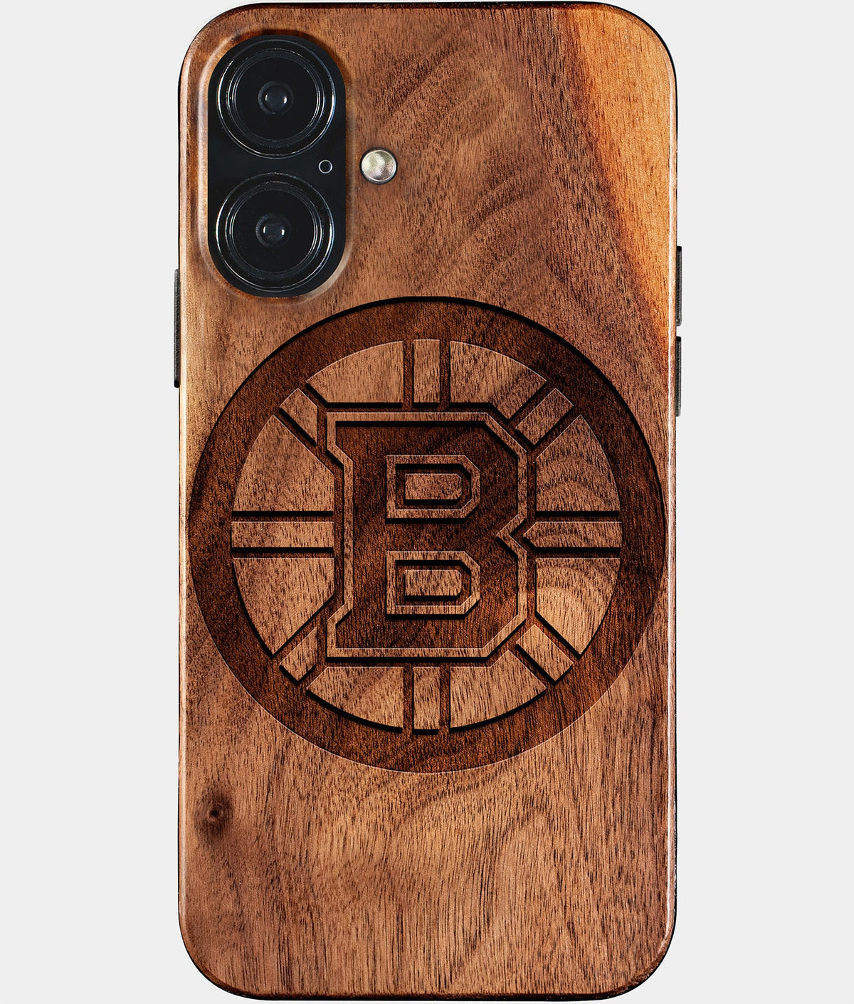 Eco-friendly Boston Bruins iPhone 17 Case - Carved Wood Custom Boston Bruins Gift For Him - Monogrammed Personalized iPhone 17 Cover By Aldergrove & Oak