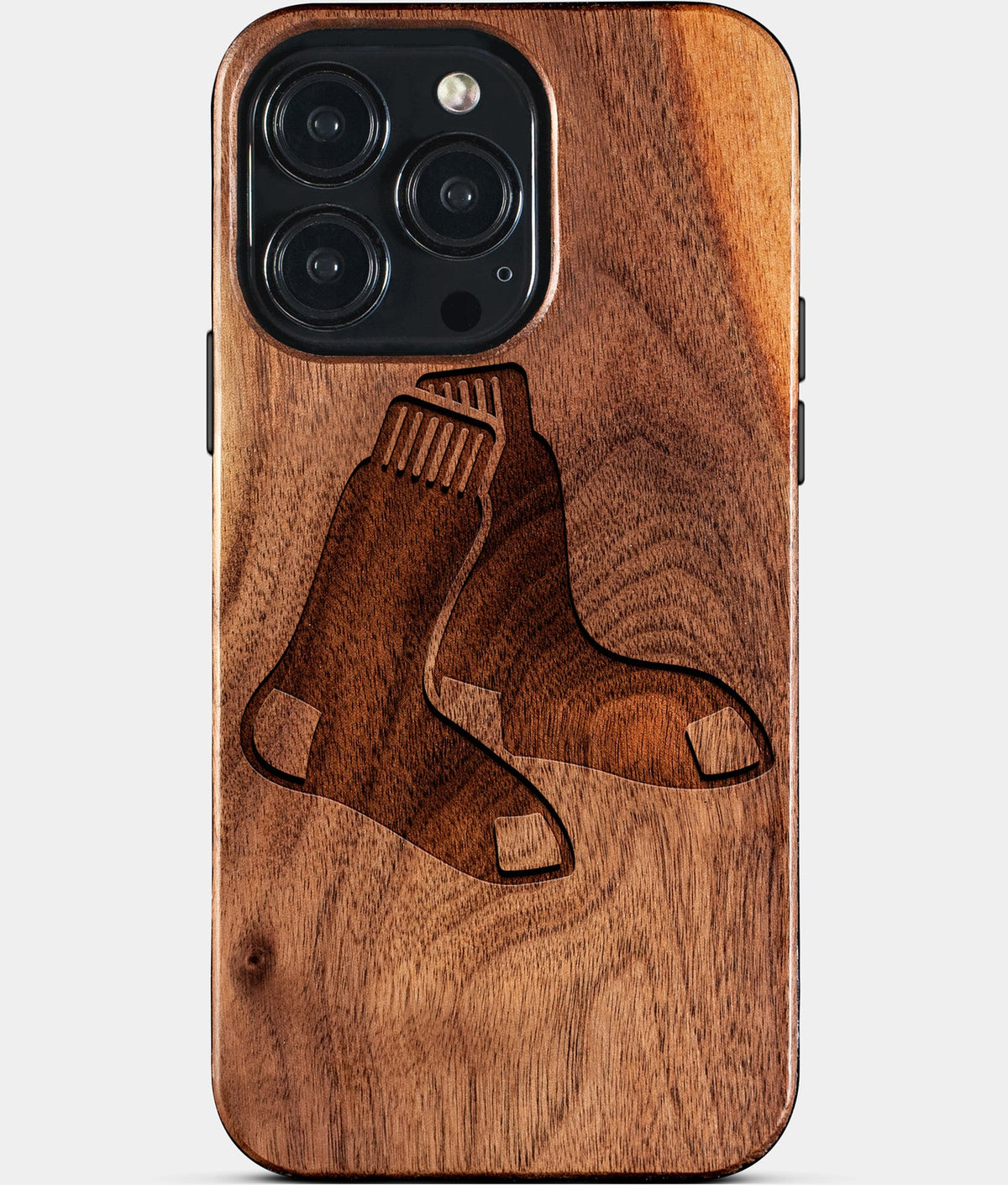 Custom Boston Red Sox iPhone 15/15 Pro/15 Pro Max/15 Plus Case - Wood Red Sox Cover - Eco-friendly Boston Red Sox iPhone 15 Case - Carved Wood Custom Boston Red Sox Gift For Him - Monogrammed Personalized iPhone 15 Cover By Aldergrove & Oak