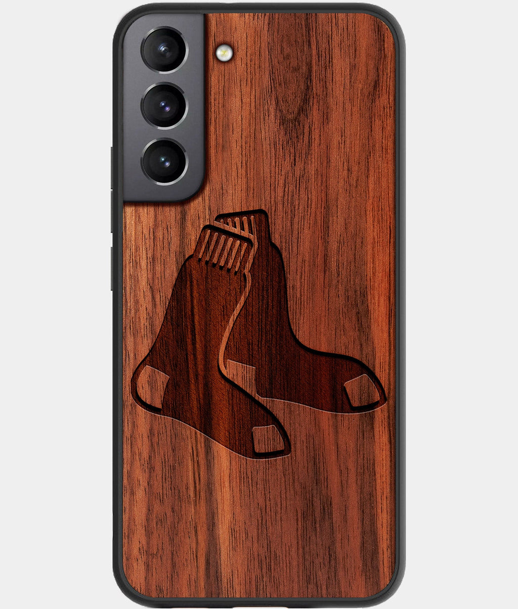 Best Wood Boston Red Sox Samsung Galaxy S23 Case - Custom Engraved Cover - Aldergrove & Oak