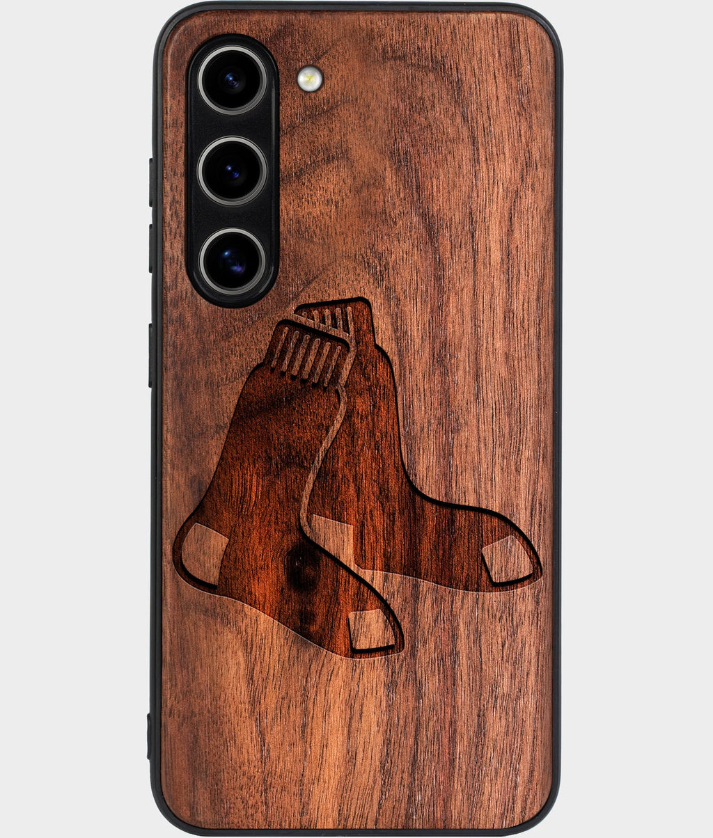 Best Wood Boston Red Sox Galaxy S26 Case - Custom Engraved Cover - Aldergrove & Oak