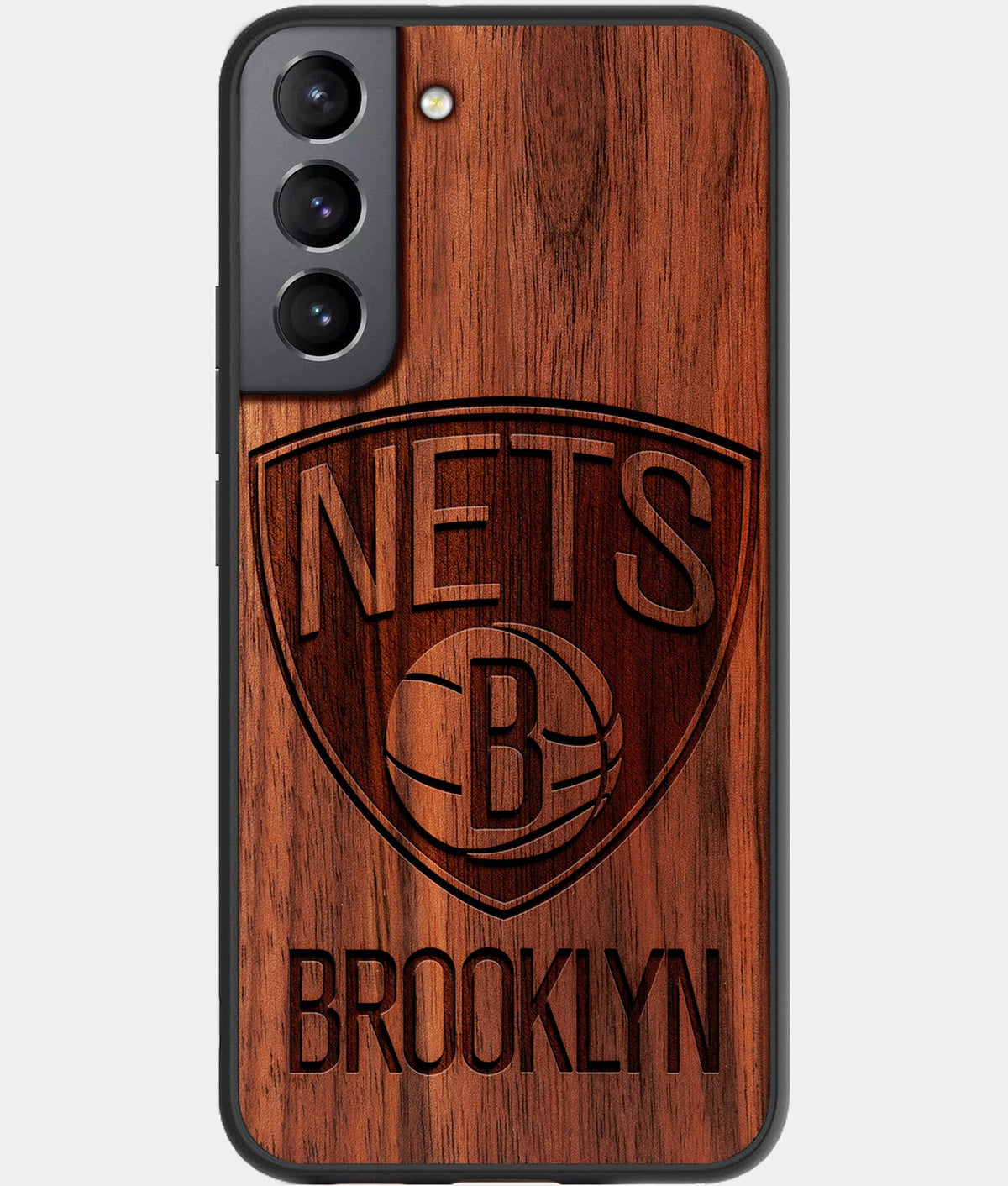Best Wood Brooklyn Nets Galaxy S23 Case - Custom Engraved Cover - Aldergrove & Oak