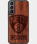 Best Wood Brooklyn Nets Samsung Galaxy S23 Case - Custom Engraved Cover - Aldergrove & Oak