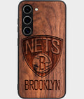 Best Wood Brooklyn Nets Samsung Galaxy S25 Case - Custom Engraved Cover - Aldergrove & Oak
