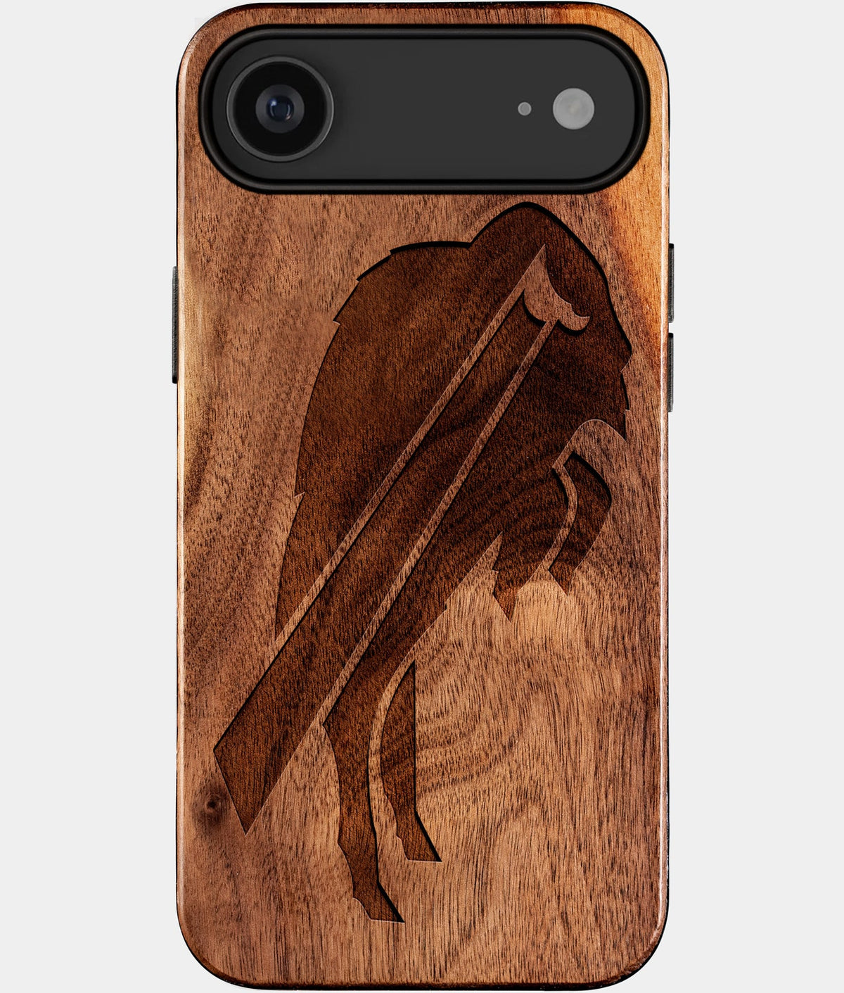 Eco-friendly Buffalo Bills iPhone 17 Air Case - Carved Wood Custom Buffalo Bills Gift For Him - Monogrammed Personalized iPhone 17 Air Cover By Aldergrove & Oak