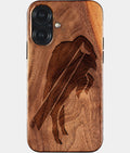 Eco-friendly Buffalo Bills iPhone 17 Case - Carved Wood Custom Buffalo Bills Gift For Him - Monogrammed Personalized iPhone 17 Cover By Aldergrove & Oak