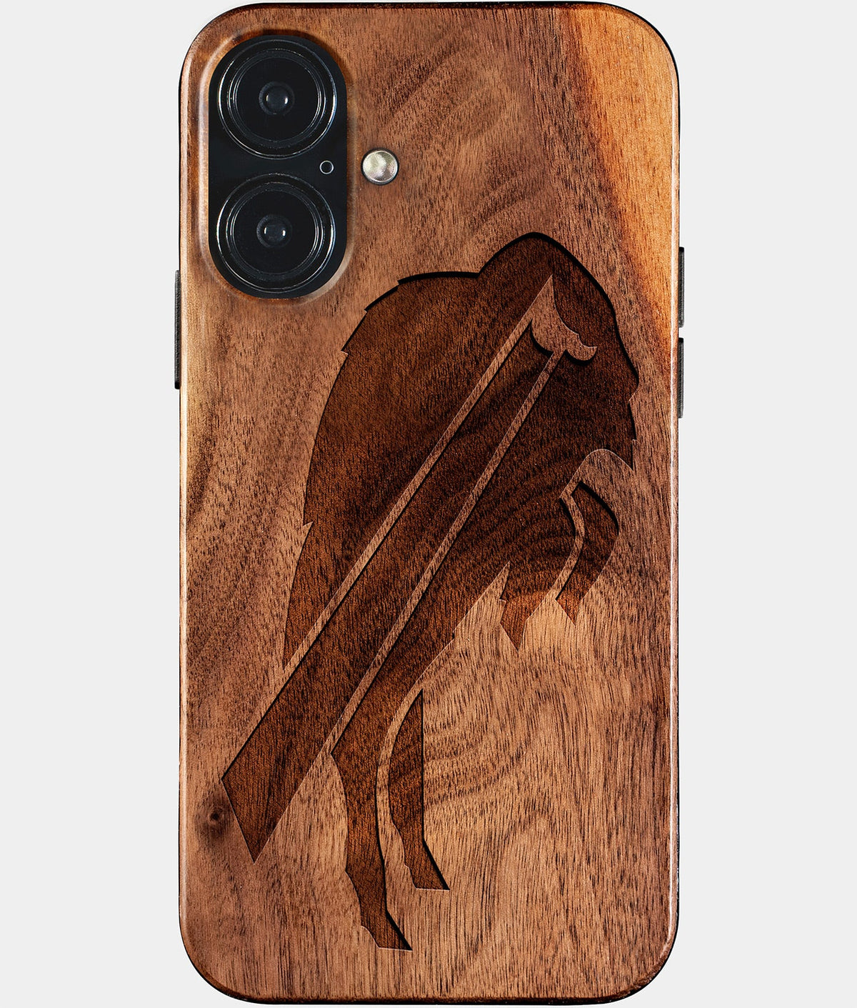 Eco-friendly Buffalo Bills iPhone 17 Case - Carved Wood Custom Buffalo Bills Gift For Him - Monogrammed Personalized iPhone 17 Cover By Aldergrove & Oak