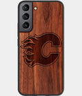 Best Wood Calgary Flames Samsung Galaxy S23 Case - Custom Engraved Cover - Aldergrove & Oak