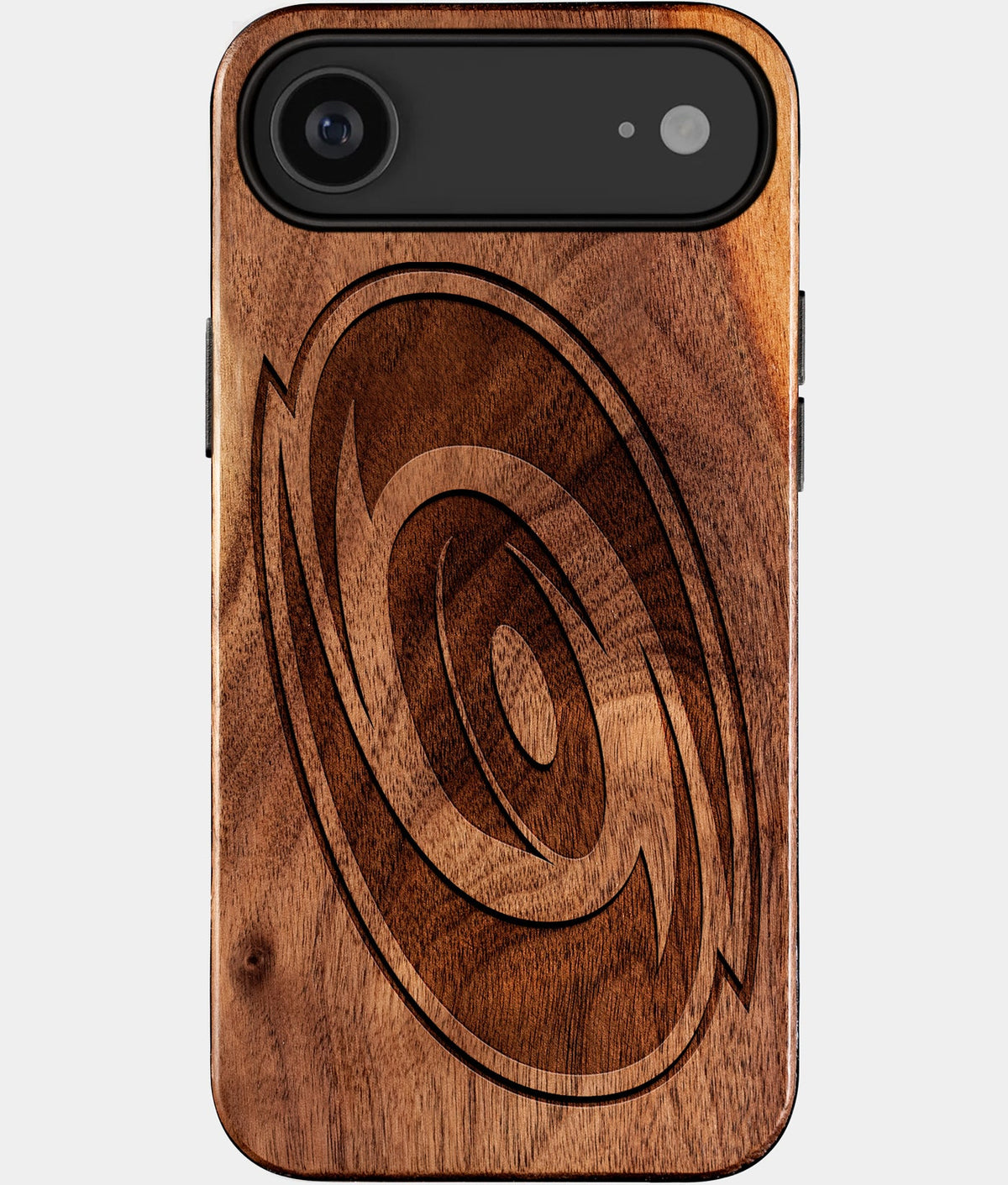 Eco-friendly Carolina Hurricanes iPhone 17 Air Case - Carved Wood Custom Carolina Hurricanes Gift For Him - Monogrammed Personalized iPhone 17 Air Cover By Aldergrove & Oak