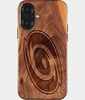 Eco-friendly Carolina Hurricanes iPhone 17 Case - Carved Wood Custom Carolina Hurricanes Gift For Him - Monogrammed Personalized iPhone 17 Cover By Aldergrove & Oak