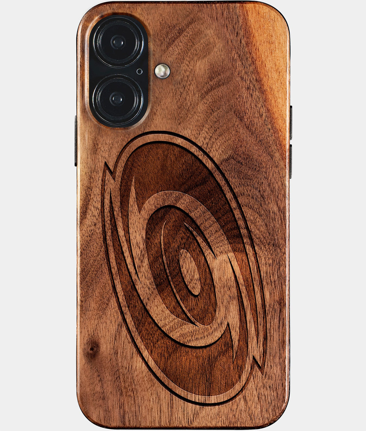 Eco-friendly Carolina Hurricanes iPhone 17 Case - Carved Wood Custom Carolina Hurricanes Gift For Him - Monogrammed Personalized iPhone 17 Cover By Aldergrove & Oak