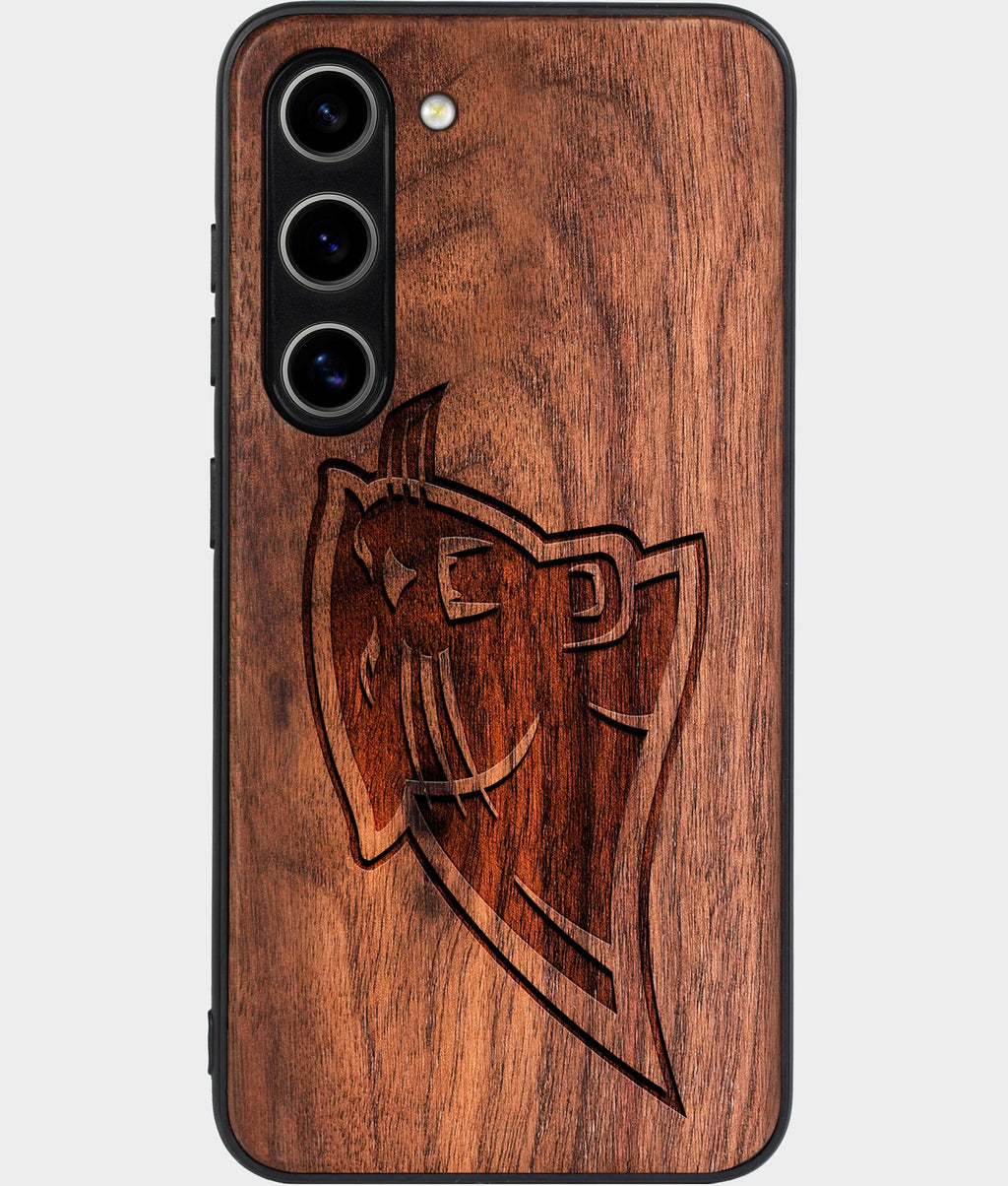 Best Wood Carolina Panthers Samsung Galaxy S26 Case - Custom Engraved Cover - Aldergrove & Oak