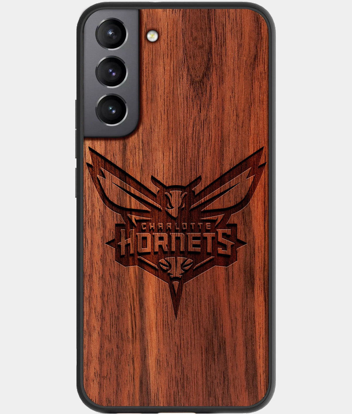 Best Wood Charlotte Hornets Samsung Galaxy S23 Case - Custom Engraved Cover - Aldergrove & Oak