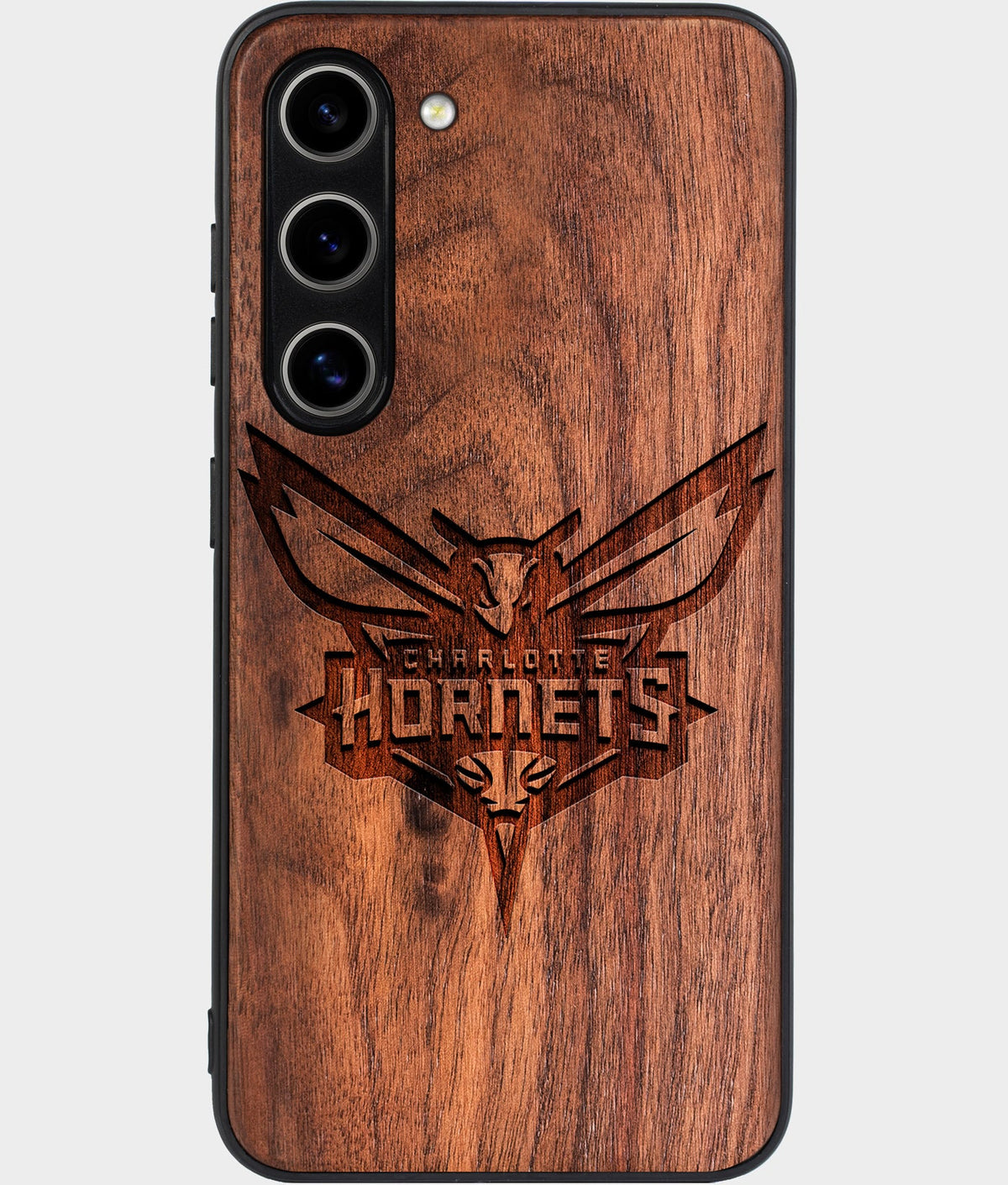 Best Wood Charlotte Hornets Samsung Galaxy S24 Case - Custom Engraved Cover - Aldergrove & Oak