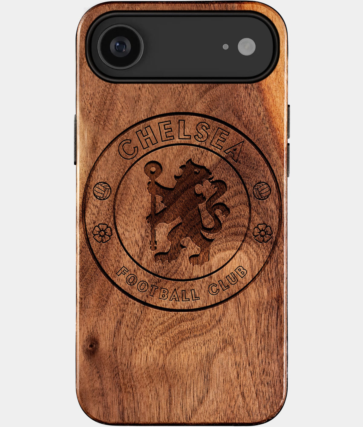 Eco-friendly Chelsea FC iPhone 17 Air Case - Carved Wood Custom Chelsea FC Gift For Him - Monogrammed Personalized iPhone 17 Air Cover By Aldergrove & Oak