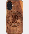 Eco-friendly Chelsea FC iPhone 17 Case - Carved Wood Custom Chelsea FC Gift For Him - Monogrammed Personalized iPhone 17 Cover By Aldergrove & Oak