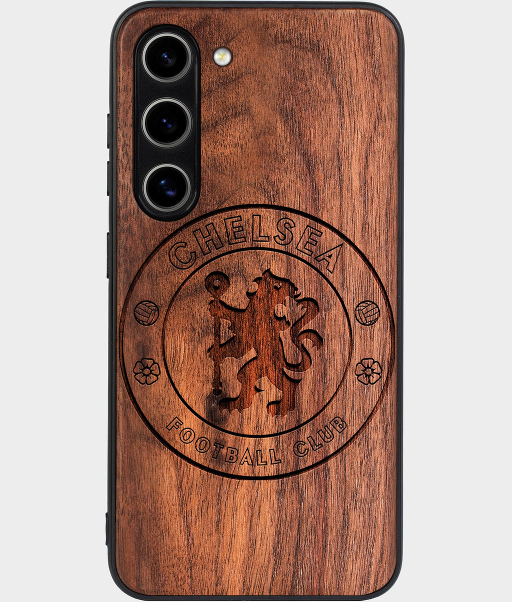 Best Wood Chelsea F.C. Galaxy S26 Case - Custom Engraved Cover - Aldergrove & Oak