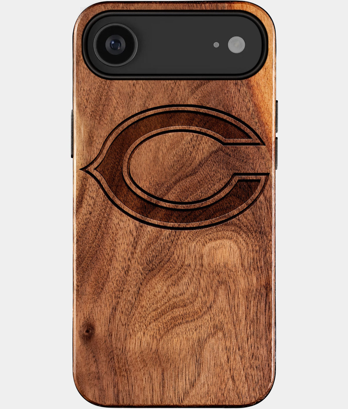 Eco-friendly Chicago Bears iPhone 17 Air Case - Carved Wood Custom Chicago Bears Gift For Him - Monogrammed Personalized iPhone 17 Air Cover By Aldergrove & Oak