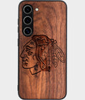 Best Wood Chicago Blackhawks Samsung Galaxy S25 Case - Custom Engraved Cover - Aldergrove & Oak